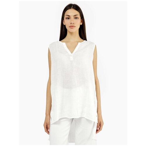 Блуза  Lisa Campione, белый (хаки/белый) - изображение №1