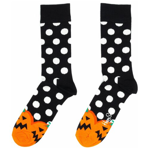 Носки Happy Socks, черный, оранжевый, белый, мультиколор (черный/оранжевый/белый/мультицвет)