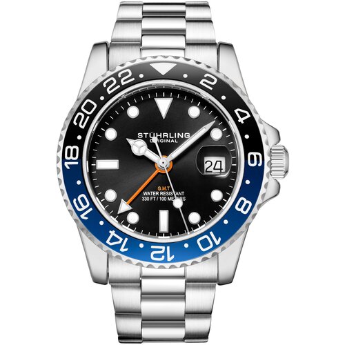 Наручные часы STUHRLING Aquadiver 3965.1, серебряный (серебристый)