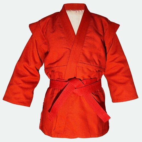 Куртка-кимоно  для самбо  с поясом, красный - изображение №1
