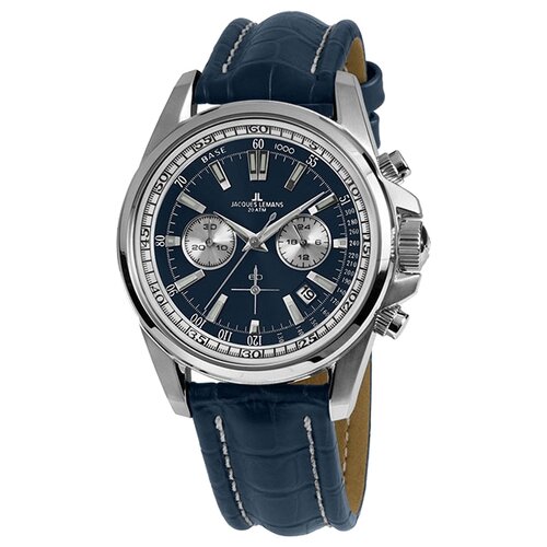 Наручные часы JACQUES LEMANS Sports 1-1117VN, синий, серебряный (синий/серебристый/синий-серебристый)