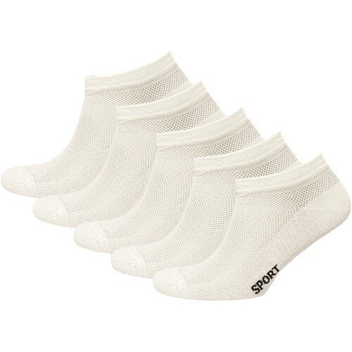 Мужские носки STATUS, 5 пар, укороченные, износостойкие, усиленная пятка, белый