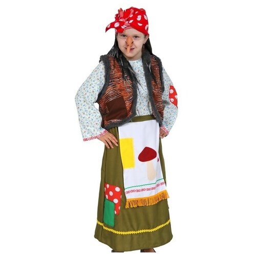 Карнавальный костюм «Баба-Яга дремучая», р. L, рост 134-140 см (коричневый/мультицвет/мультиколор) - изображение №1