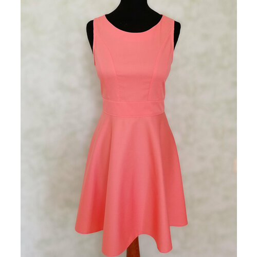 Платье, розовый (розовый/белый)