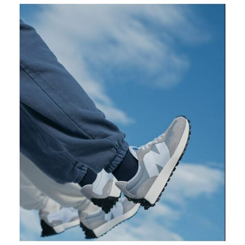 Кроссовки New Balance, полнота F, серый, голубой (серый/бежевый/голубой)