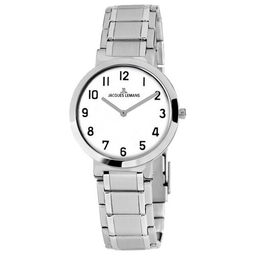 Наручные часы JACQUES LEMANS Milano 1-1998E, серебряный, черный (черный/серебристый/стальной)