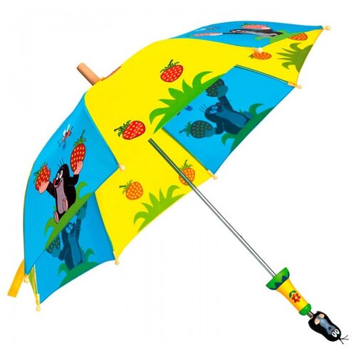 Зонт-трость Bino, голубой, желтый (голубой/желтый) - изображение №1