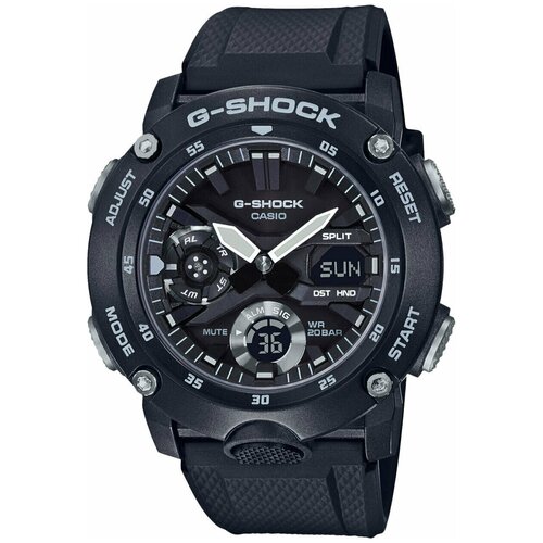 Наручные часы CASIO G-Shock Японские часы наручные мужские ударопрочные Casio G-SHOCK GA-2000S-1AER в карбоновом корпусе, черный - изображение №1