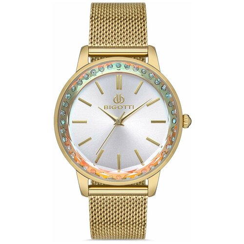 Наручные часы Bigotti Milano Roma Наручные часы Bigotti BG.1.10357-2 классические женские, серебряный, золотой (желтый/серебристый/золотой/золотистый)