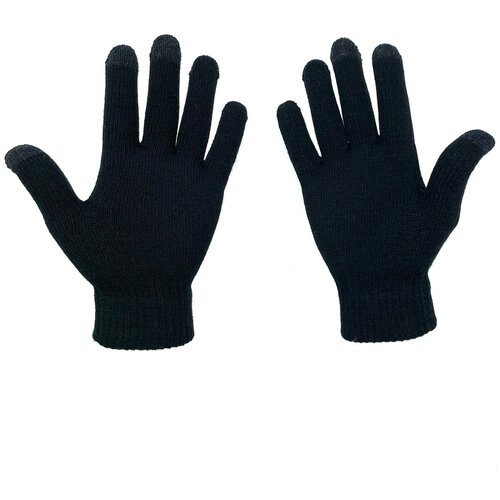 Перчатки Touch черные / Для сенсорных телефонов / Демисезон (черный) - изображение №1