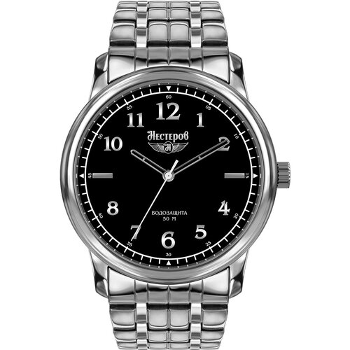 Наручные часы Нестеров H0282C02-75E, серебряный, черный (черный/серебристый/стальной) - изображение №1