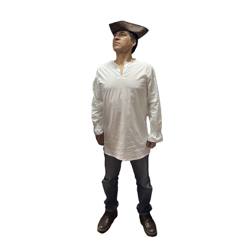 Рубашка пирата хлопковая (белый)