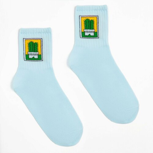 Носки Minaku, зеленый, серый, голубой (серый/голубой/зеленый) - изображение №1
