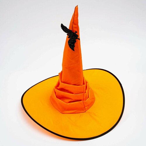 Карнавальная шляпа "Оранжевая", драпированная, с летучей мышью, р. 56 – 58 (оранжевый)