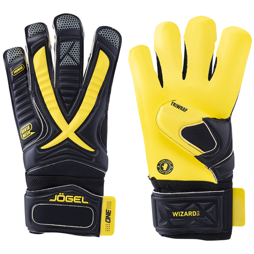 Вратарские перчатки Jogel, желтый, черный (черный/желтый) - изображение №1