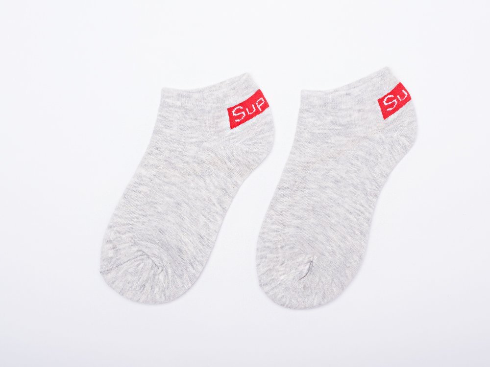Носки короткие Supreme (серый) - изображение №1