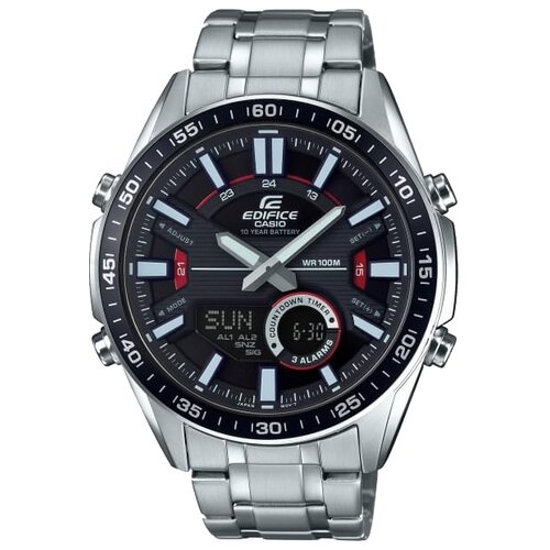 Наручные часы CASIO Chronographs EFV-C100D-1A, серебряный, черный (черный/серебристый/стальной)