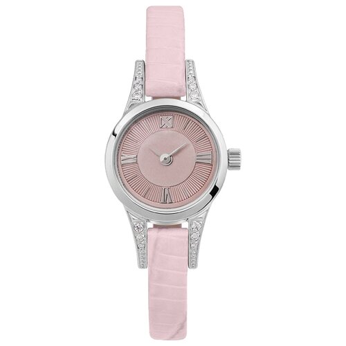 Наручные часы НИКА, серебро, фианит, розовый - изображение №1