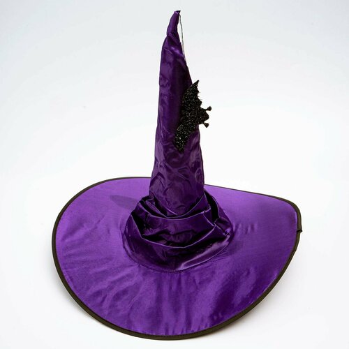 Карнавальная шляпа "Фиолетовая", драпированная, с летучей мышью, р. 56 – 58 (фиолетовый)