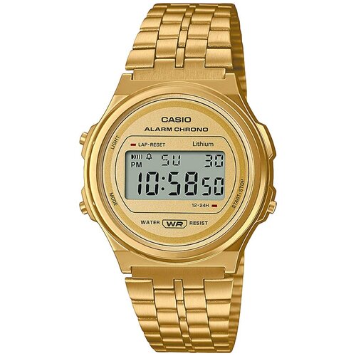 Наручные часы CASIO Часы мужские Casio A171WEG-9AEF, золотой (золотой/золотистый)