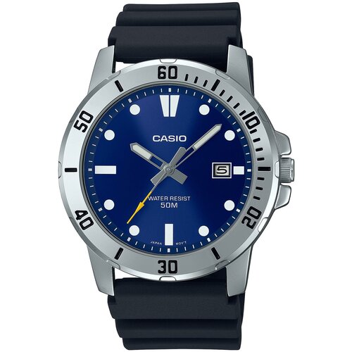 Наручные часы CASIO Наручные часы CASIO MTP-VD01-2E, синий, серебряный (черный/синий/серебристый)