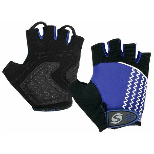 Перчатки STELS, черный, синий (черный/синий)