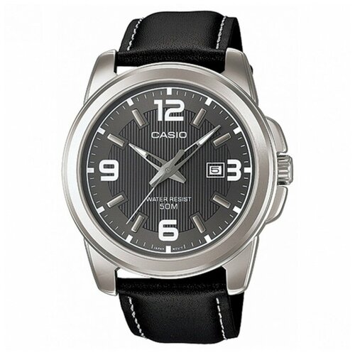 Наручные часы CASIO Японские наручные часы Casio Collection MTP-1314L-8A, серебряный, черный (серый/черный/серебристый)