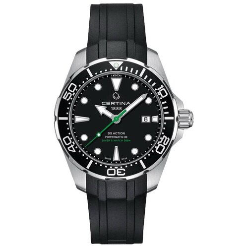 Наручные часы Certina DS Action C032.407.17.051.00, черный, серебряный (черный/серебристый)