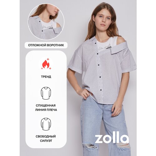 Блуза  Zolla, белый - изображение №1