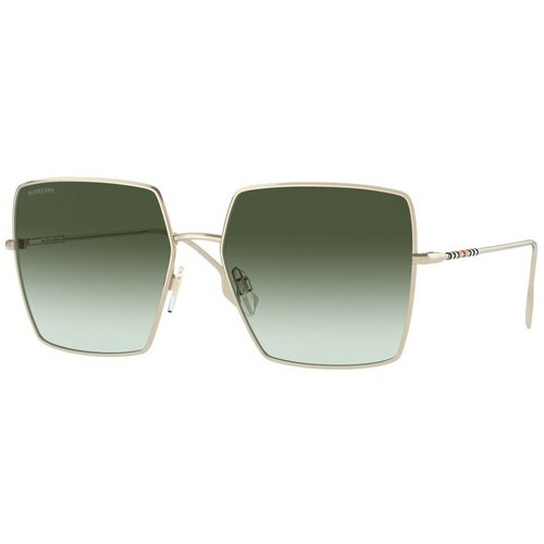 Солнцезащитные очки Burberry, зеленый, серебряный (зеленый/серебристый/золотой/золотистый)