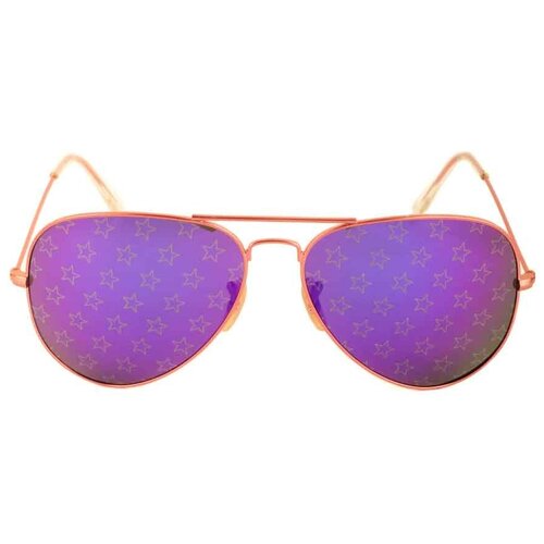 Солнцезащитные очки Loris, золотой (фиолетовый/золотистый) - изображение №1
