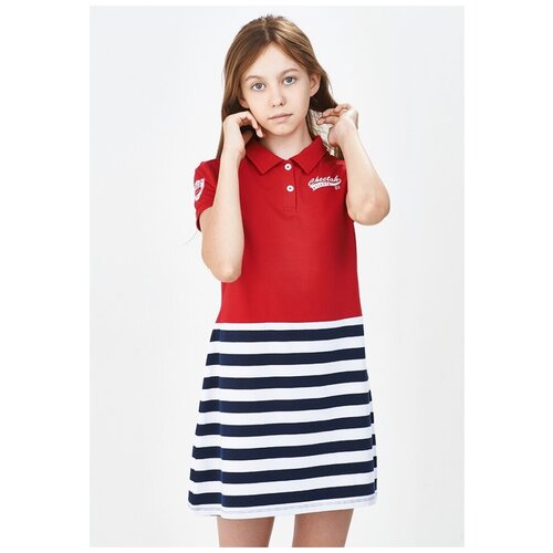 Платье Mini Maxi, хлопок, в полоску, красный