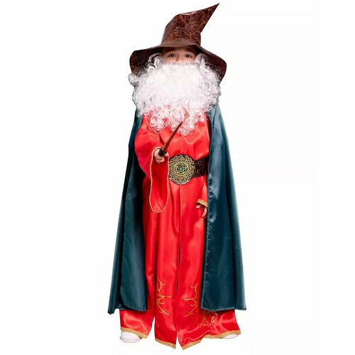 Карнавальный костюм "Маг-чародей" для мальчика 134 см: прекрасный выбор для утренника, вечеринки, карнавала, маскарада