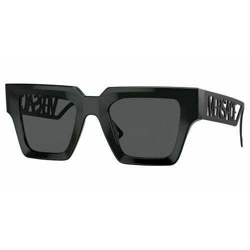 Солнцезащитные очки Versace, прямоугольные, оправа: пластик, с защитой от УФ, для женщин, черный - изображение №1