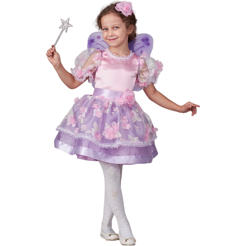 Карнавальный костюм, платье Феечка, платье феи для девочек, на утренник, новый год, на праздник (фиолетовый)