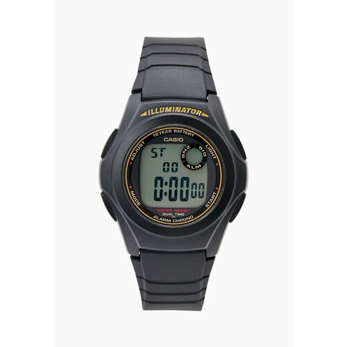 Наручные часы CASIO Collection Men Часы наручные Casio F-200W-9A, серый, черный (серый/черный/желтый)