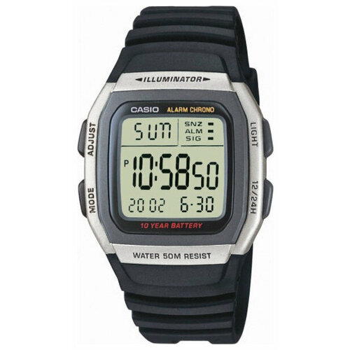 Наручные часы CASIO Collection Men W-96H-1A, черный, серый (серый/черный/серебристый/серебряный/мультицвет)