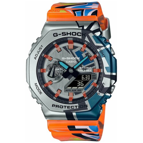 Наручные часы CASIO G-Shock Наручные часы Casio G-Shock GM-2100SS-1A, оранжевый, серый (серый/черный/синий/красный/разноцветный/оранжевый/серебристый/белый/мультицвет) - изображение №1