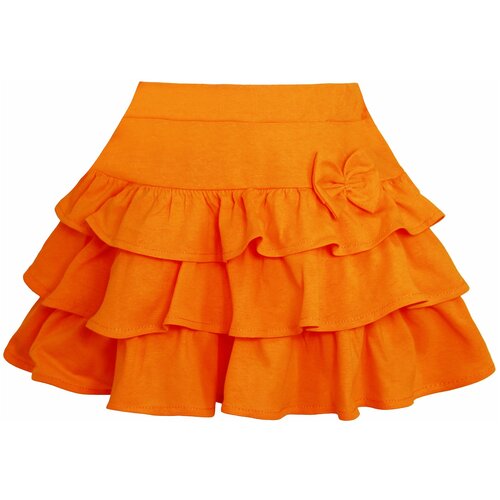 Школьная юбка-солнце ИНОВО, миди, оранжевый - изображение №1