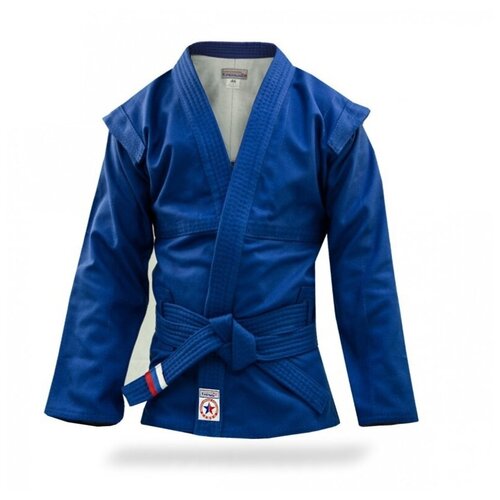 Куртка-кимоно  для самбо Крепыш Я с поясом, синий - изображение №1