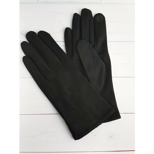Перчатки трикотажные мужские зимние теплые цвет; черный - изображение №1
