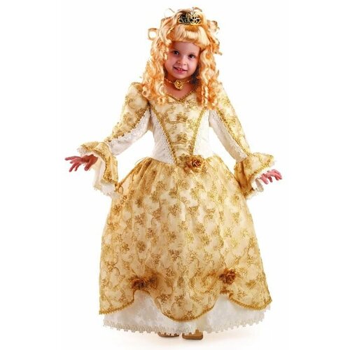Карнавальные костюмы для детей "Золушка золотая", рост 116-122 см (золотой/золотистый)