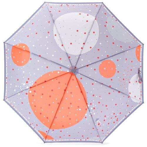 Смарт-зонт ELEGANZZA, автомат, 3 сложения, купол 104 см., 8 спиц, чехол в комплекте, для женщин, красный - изображение №1
