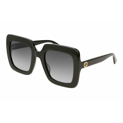 Солнцезащитные очки GUCCI, серый (серый/черный) - изображение №1
