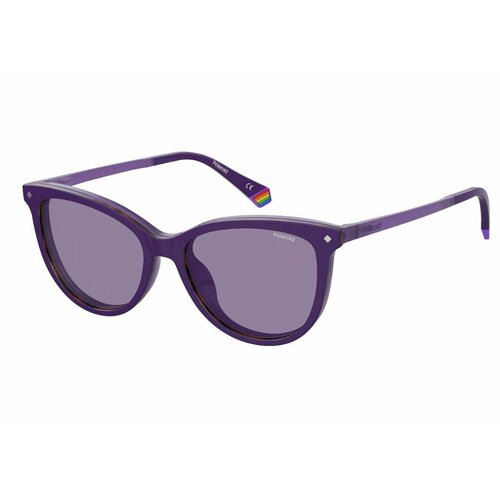Солнцезащитные очки Polaroid, кошачий глаз, устойчивые к появлению царапин, поляризационные, для женщин, фиолетовый