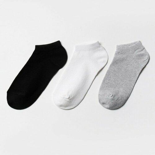 Носки GRAND LINE, серый, черный, белый (серый/черный/белый)
