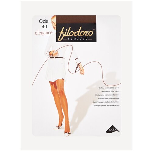 Колготки  Filodoro Classic Oda Elegance, 40 den, коричневый, бежевый (коричневый/бежевый)
