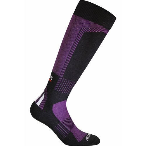 Носки Accapi, черный, фиолетовый (черный/фиолетовый/черный-фиолетовый) - изображение №1