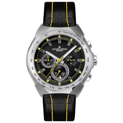 Наручные часы JACQUES LEMANS Sports 1-1675E, серебряный (серебристый/стальной)