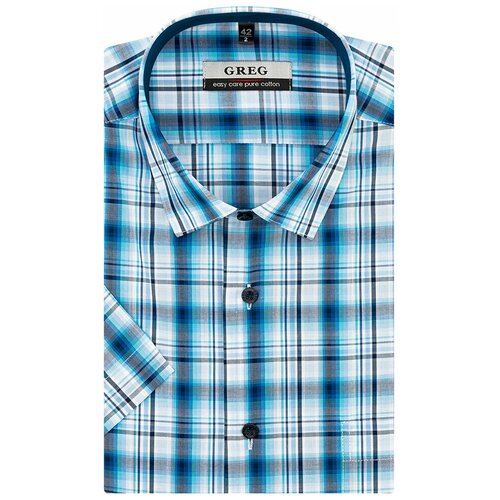 Рубашка GREG, голубой - изображение №1